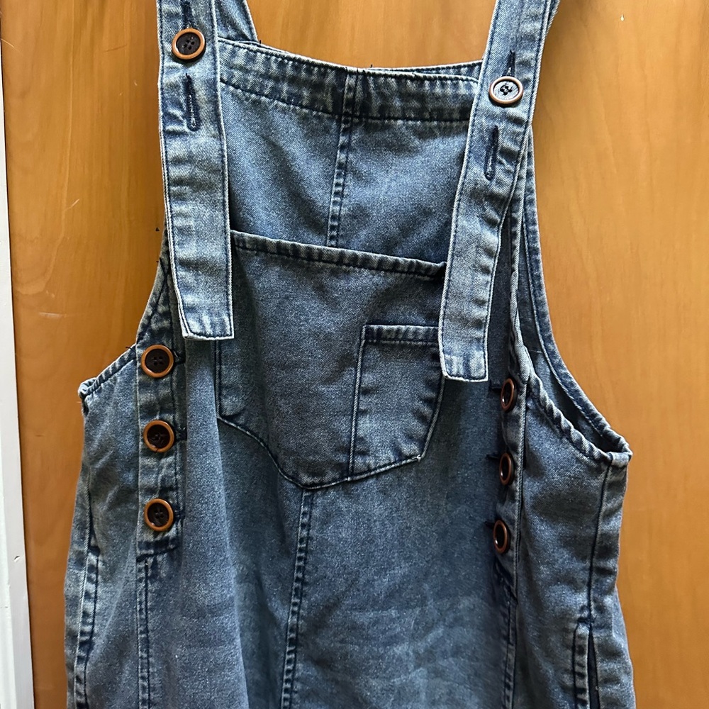 Three Bird Nest Blue Denim Jumpsuit - Picture 2 of 6